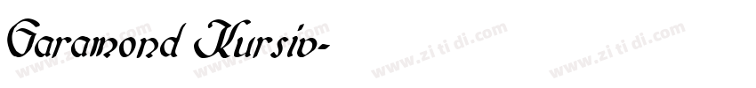 Garamond Kursiv字体转换